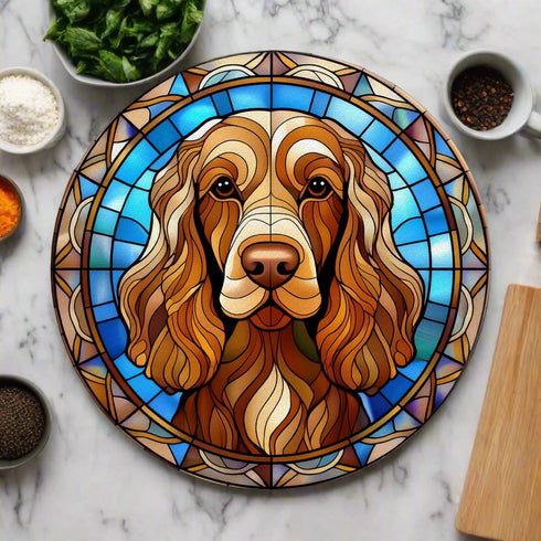 Cocker (Working) Brown Glass Suncatcher Worktop Saver